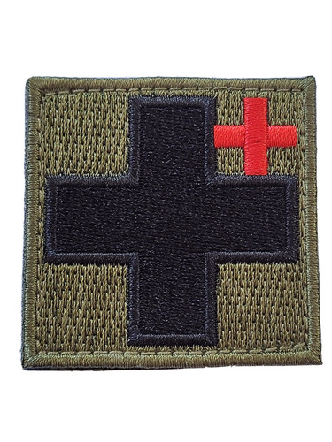 Ecusson croix medic kaki armee - ecusson,
