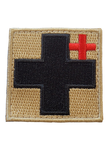 Ecusson croix medic - croix, sable